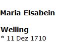 1710 Maria Elsabein Welling