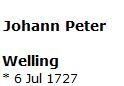1727 Johann Peter Welling